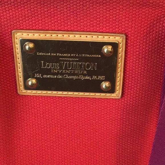 Red Louis Vuitton Cabas Antigua Bag - Picture 3 of 14